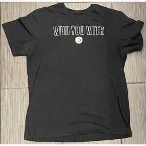 Pittsburgh Steelers Nike “Who You With” Short Sleeve T-Shirt Size XL Black